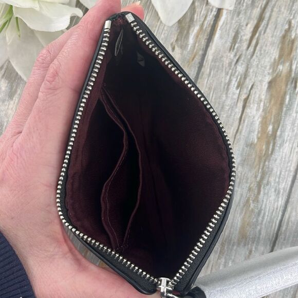 Coach Corner Zip Wristlet In Signature Canvas With Bow Print Bag Wallet Purse - Picture 6 of 11